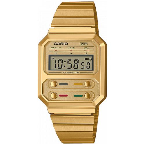 La passione per il tempo - - NUOVO CASIO Pac-Man Gold A100WEG-9AEF Unisex  TOP SELLER Vintage Unisex Nuovo