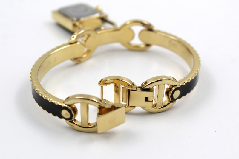La passione per il tempo - - Orologio Jennifer Lopez JLO Bracciale  Lucchetto Nero Gold JL/2508BKGP