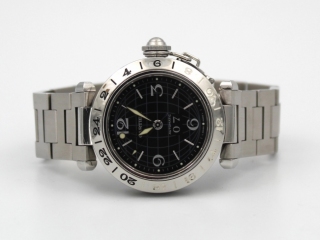 Cartier Pasha Globo GMT Ref. 2550 Quadrante Nero 35 mm Automatico