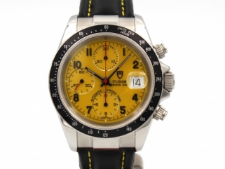 Tudor Chrono Prince Date Ref. 79260P Anno 1999 Quadrante Giallo Cinturino Pelle Nero 
