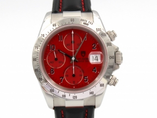 Tudor Chronograph Prince Date Rosso Ref. 79280 Cinturino Pelle Nero