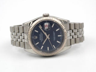 Rolex Datejust Roulette Ref.116234 Blu Cobalto Super Jubilee Ghiera Oro Bianco 
