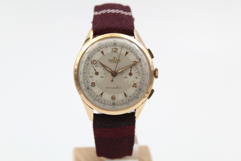 La passione per il tempo - - Orologio Watch Cronografo Vintage Dichi Watch  in Oro 18 kt. n. 640 Cinturino Verde Acido