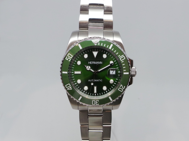 La passione per il tempo - - Hermann Ghiera Verde Orologio Carica  Automatica Acciaio Green Dial