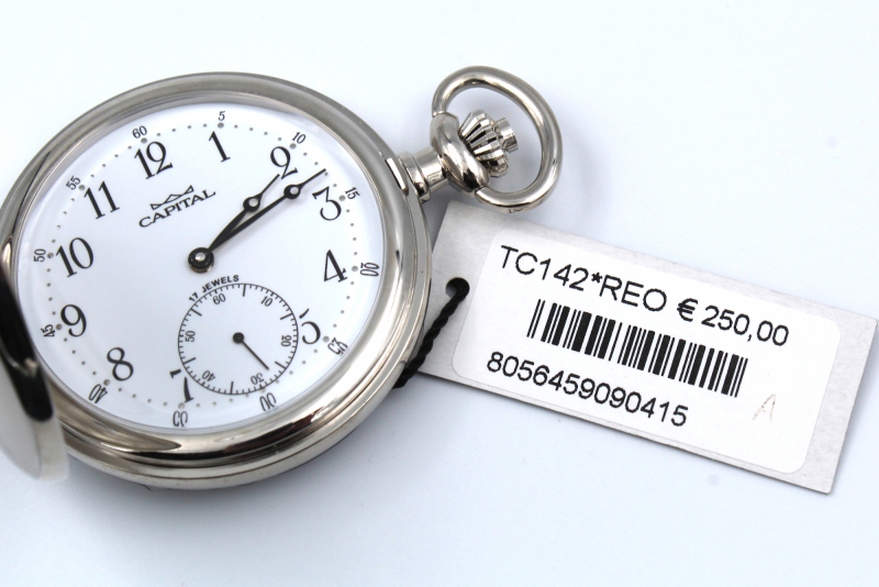 La passione per il tempo - - Orologio da Tasca Capital Acciaio Elegante  Stile Retrò Carica Manuale TC142*REO